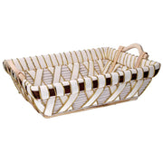 Panier en osier blanc rectangulaire cm46x36h13