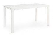 Table extensible 140-210x77 blanc en aluminium