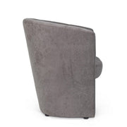 Fauteuil en bois et tissu gris foncé BELIZE 64,5x63x h76 cm