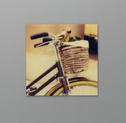 Tableau sur verre 70x70 cm avec toile multicolore