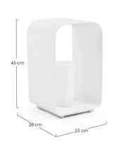 Lampe à LED avec lampadaire RIDLEY blanc 25x28x h45 cm