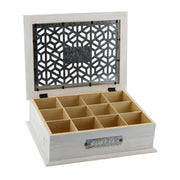 Boîte à café rectangulaire en bois elettra 12 places cm32x26h9,5