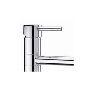 Mitigeur d'évier de cuisine en acier inoxydable h.32,9x19 cm