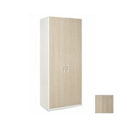 Armoire 2 portes avec caisson blanc et façade couleur orme Cm 91x52xH 210