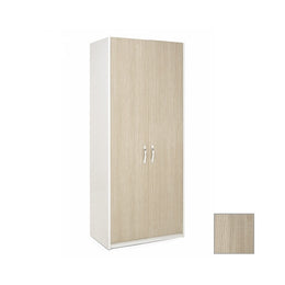 Armoire 2 portes avec caisson blanc et façade couleur orme Cm 91x52xH 210
