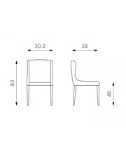 Chaise Aphrodite Microfibre Rouille STS