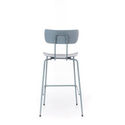 Tabouret en polypropylène avec assise bleu clair