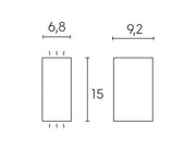 Applique 2 lumières Gu10 Bobo en acier