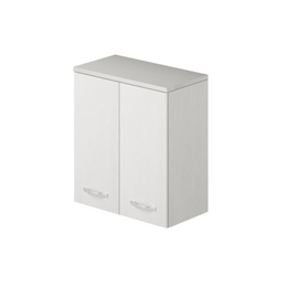 Élément mural buanderie 2 portes avec étagère blanche H77x71x38cm