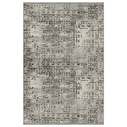 Tapis chenille antidérapant Vadi gris décor géométrique 160x230