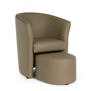 Fauteuil en similicuir avec pouf amovible Tortora RITA 64,5x 59,5x h78 cm