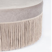 Pouf Leilani effet velours gris clair D45 cm