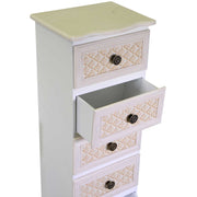 Armoire en bois Lausanne 4 tiroirs crème cm37x30h79.5