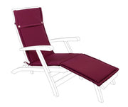 Coussin bain de soleil extérieur en tissu poly bordeaux