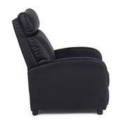 Fauteuil inclinable Desirè en similicuir noir