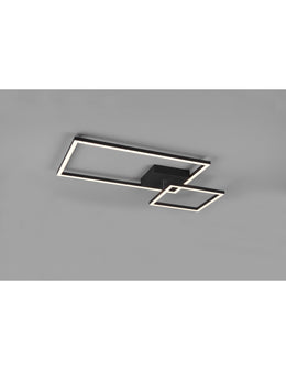 Plafonnier carré réglable Led Dimmer 4000K Pan Black Trio Lighting