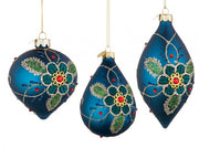 Lot de 12 Pendentifs Floret Bleu Assortis - 12x