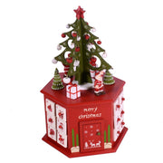 Calendrier de l'avent arbre en bois cm20,5x23,5h37