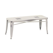 Banc en fer Bristol blanc antique
