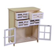 Tiroir Naomi 2 portes et 4 tiroirs Rectangular Natural CM60X30XH72