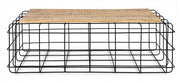 Table basse rectangulaire bois métal Trellis