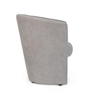 Fauteuil en bois et tissu gris clair BELIZE 64,5x63x h76 cm