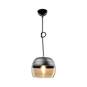 Suspension Punto ASZ0857 diffuseur en verre inversé noir