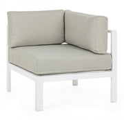 Fauteuil d'angle de jardin blanc Marinel