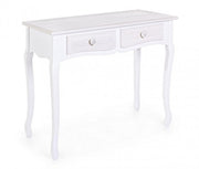 Console Shabby en MDF avec deux tiroirs Blanc CHARELENE L 90x40x h78 cm
