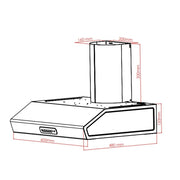 Cappa avec cheminée Maestrale inox 60 Puissante et élégante