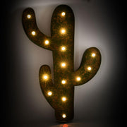 Cactus metallo vert avec led cm40x58,5x5