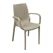 Fauteuil Nirvana en polypropylène beige effet rotin