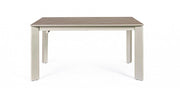 Table extensible grise et taupe