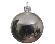 Boule de Noël en verre brillant argenté ø 6cm