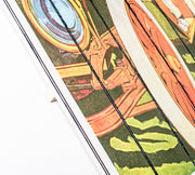 Impression sur bois avec toile multicolore 60x100 cm