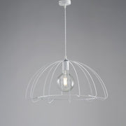 Lustre moderne urbain industriel en fer blanc 55 cm