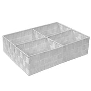 Tiroir en polyester blanc 4 compartiments cm37x27h10