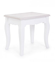 Chevet Shabby en MDF blanc CHARLENE 41x30x h38 cm