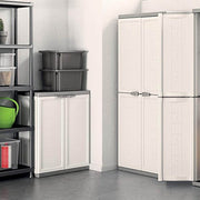 Meuble bas en résine JOLLY R16 TNT Blanc et Gris 68x39x h85 cm