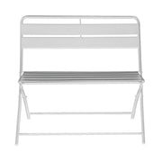 Banc de jardin en fer Rovigo pliant blanc 94 x 51 xh 86