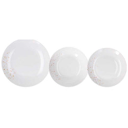 Service de vaisselle 18 pièces Dream Gold Porcelaine blanche
