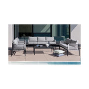 Table basse de jardin Calypso anthracite 110x60 cm