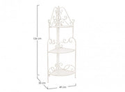 Armoire d'angle classique Emily avec 3 étagères
