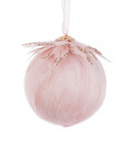 Suspension 6x Sphère Karol Plumes Rose D70