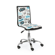 Chaise de bureau Young Hello en similicuir acier 42,5 x 40 x 87 cm