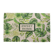 Tapis rectangulaire feuilles vertes cm180x140