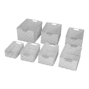 Tiroir en polyester avec poignées en métal1-7blanc cm38x28h21