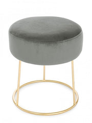 Pouf Clarissa gris or design cm 35 x 40 h