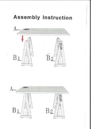 Table rectangulaire en bois naturel 60 x 150 x h 77 cm