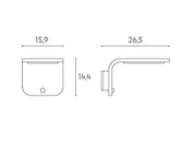 Solar Applique 3W LED 4000K Street Black Line